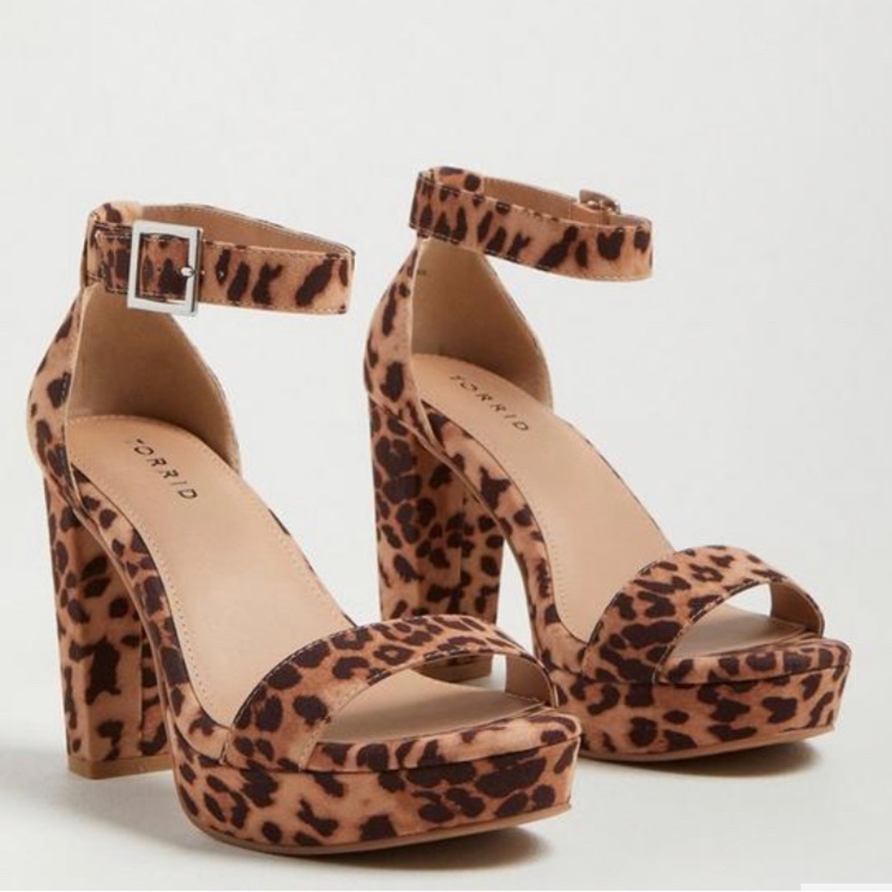 Torrid Leopard Print Platform Heels - image 1